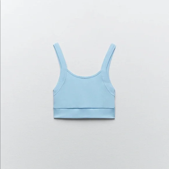 New Blue Crop Top L - Picture 3 of 5